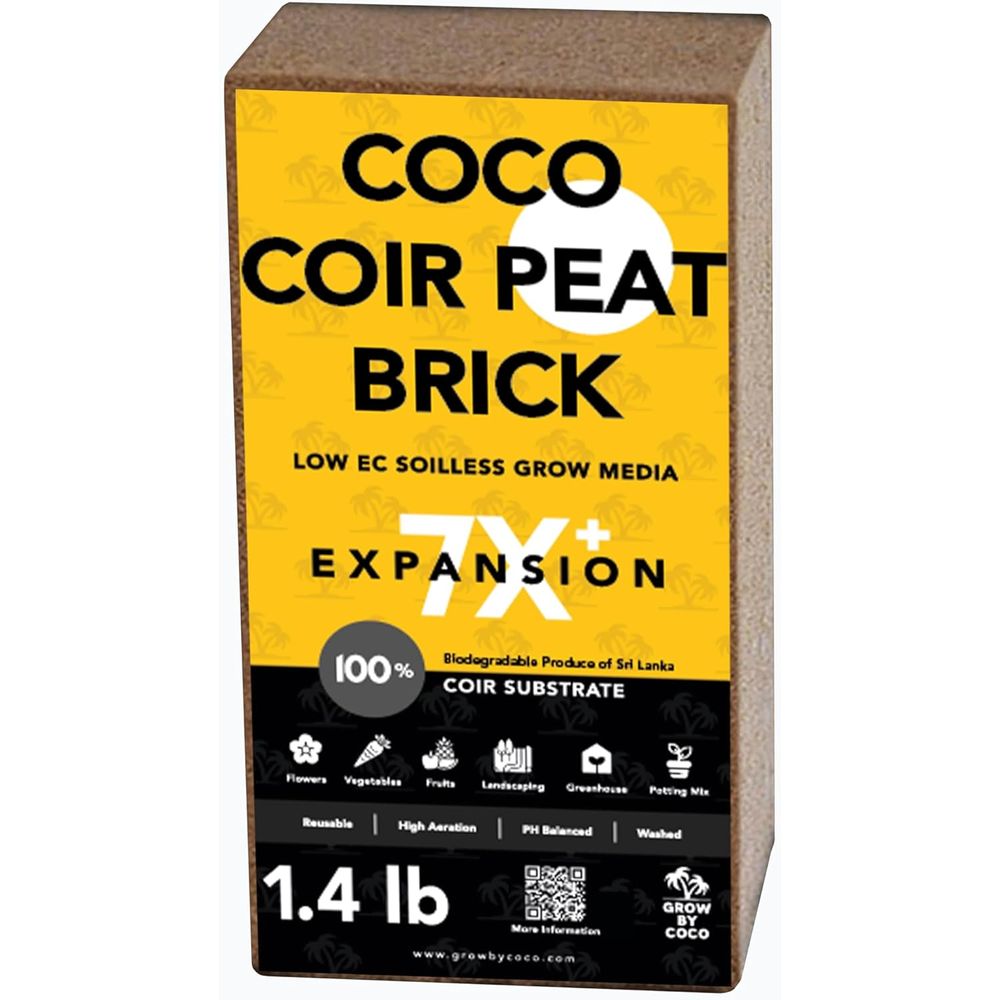 Substrate Coconut Fiber - Брикет 650 г - Премиальный органический